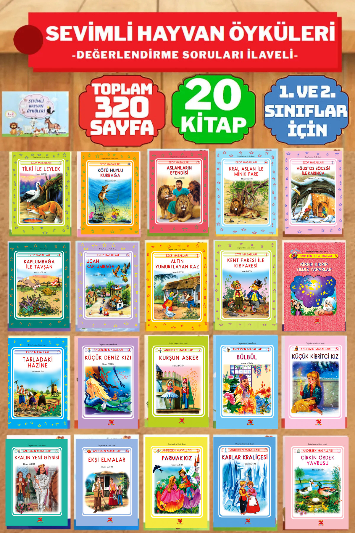 Genel Markalar 1. ve 2. Sınıflar İçin Tavsiyeli Kolay Okuma Hikaye Kitaplar KBY Tam 20 Adet Öyküleri fotoğrafı 4 (önizleme)