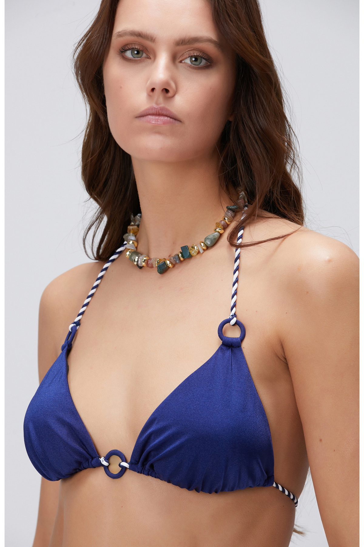 Network Lacivert Bikini Üstü