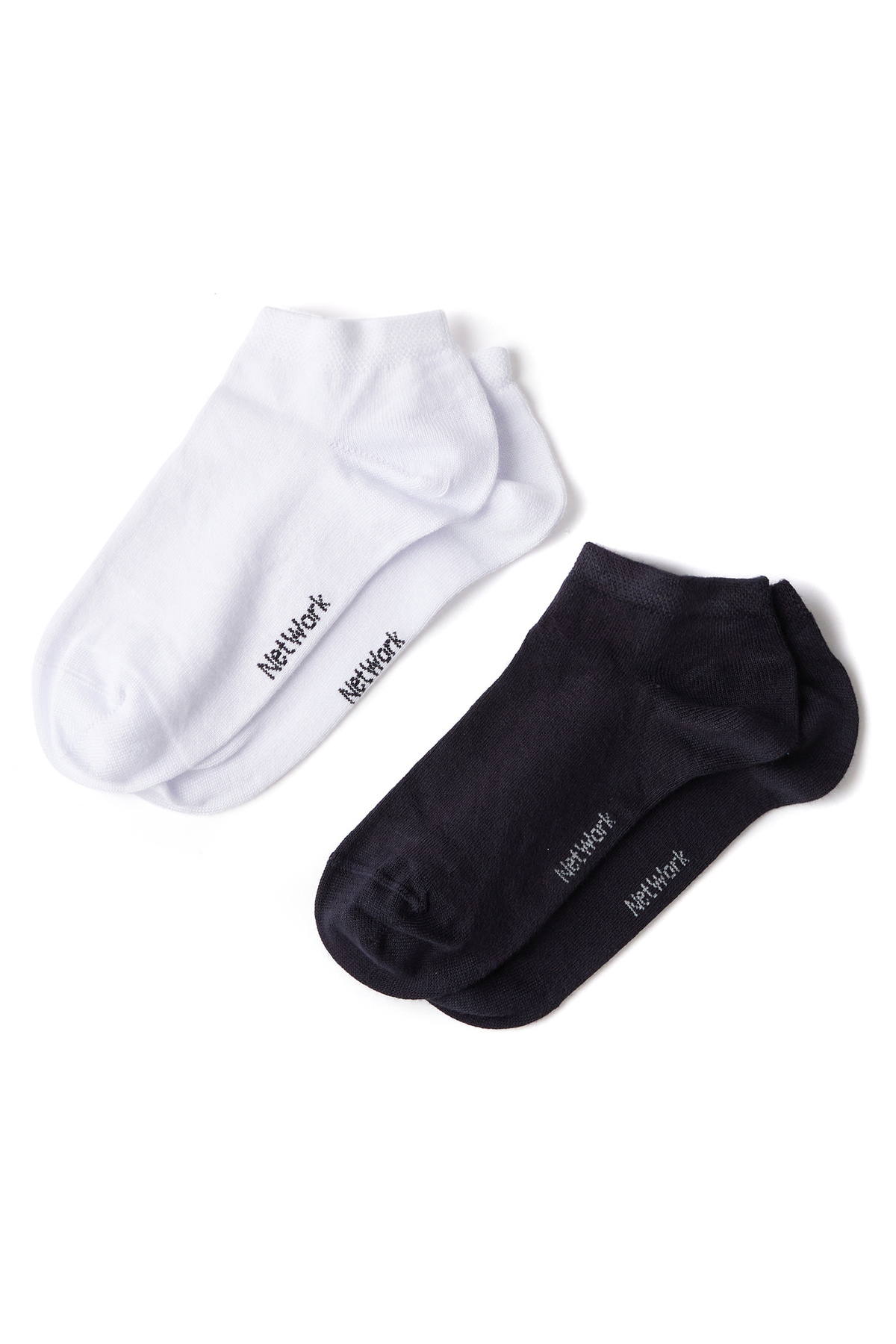نتورک ست جوراب مردانه دو تکه بامبو سرمه‌ای و سفید