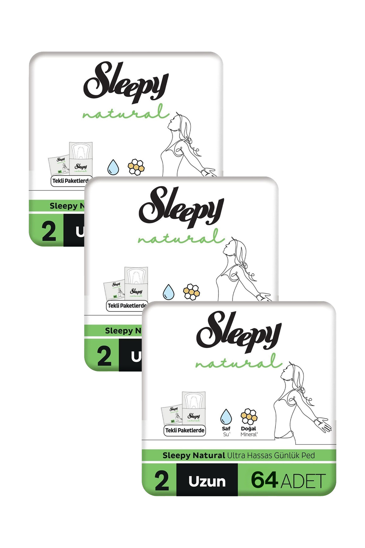 Sleepy Natural Günlük Ped Uzun 64 X 3 Adet 192 Adet