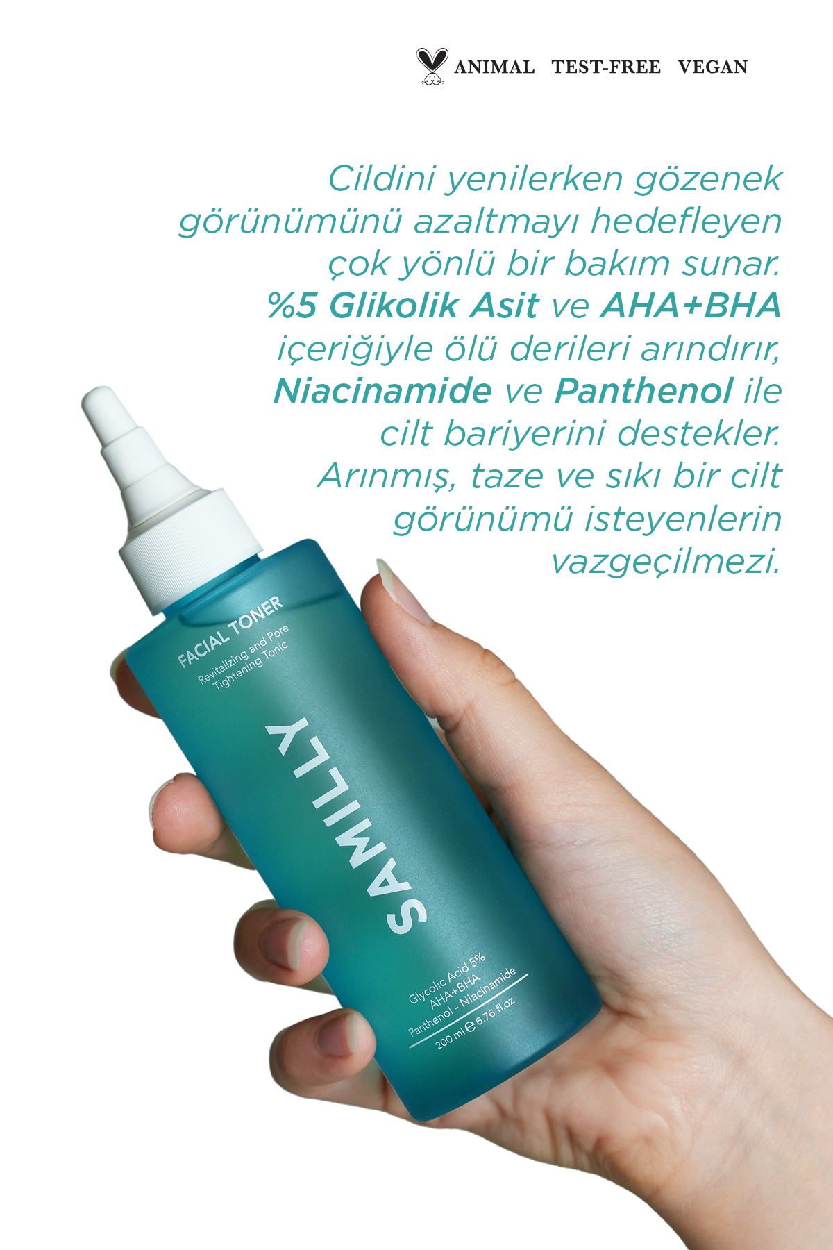 3’lü Yüz Bakım Seti – Bariyer Onarıcı, Gözenek Sıkılaştırıcı & Nemlendirici (Jel + Tonik + Krem) — U-CB-TEM-TON-KRM-200-050-001 — تصویر 3 از 7