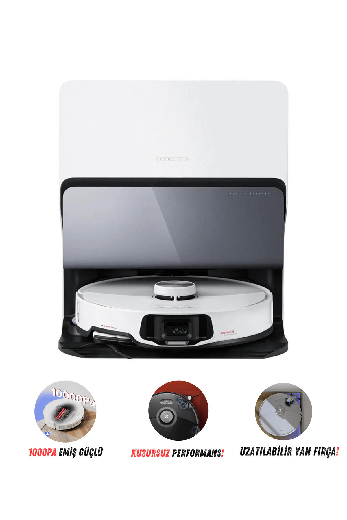 Roborock Ultra Performanslı Premium Robot Süpürge | 10.000pa Üstün | Gelişmiş Kenar Temizleme