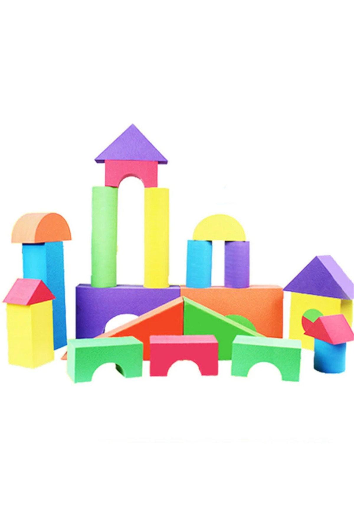 ۳۸ عدد در هر مجموعه، بلوک‌های بزرگ و ایمن، بلوک‌های فومی بزرگ، اسباب‌بازی‌های ساخت‌وساز رنگارنگ، اسباب‌بازی آموزشی برای کودکان