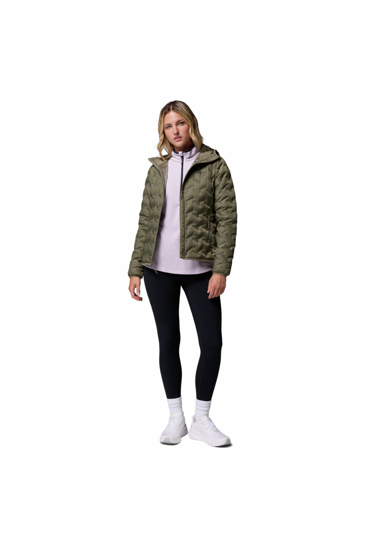 Columbia  Delta Ridge II Down Kapüşonlu Kadın Kaz Tüyü Mont - Görsel 7