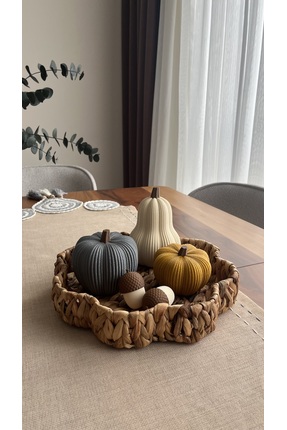 Vemia Dekor 5li Sonbahar Temalı Balkabağı ve Meşe Palamudu Dekor Seti – Moder...