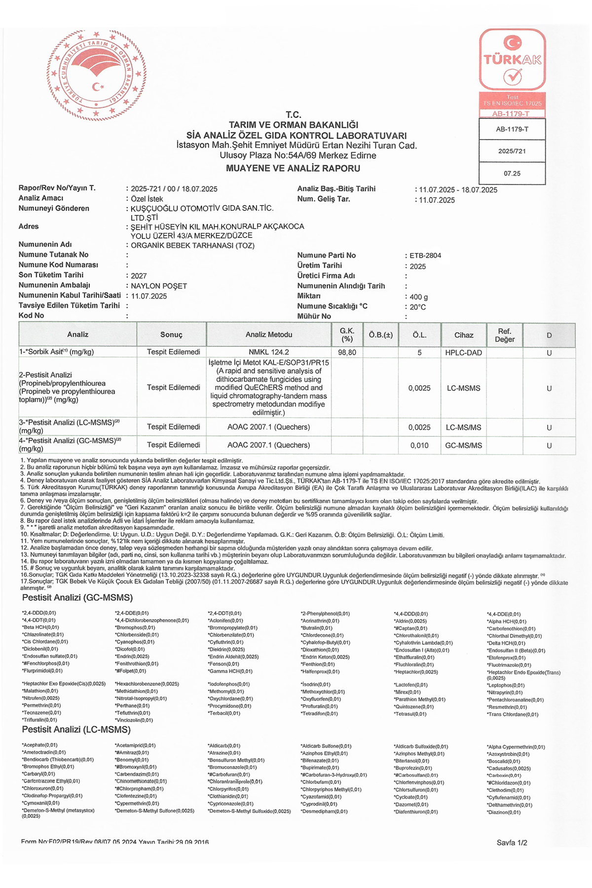 White Organic Bebek Tarhanası+Bebek İrmiği Ek Gıda Seti +6 Ay Organik Sertifikalı fotoğrafı 4 (önizleme)