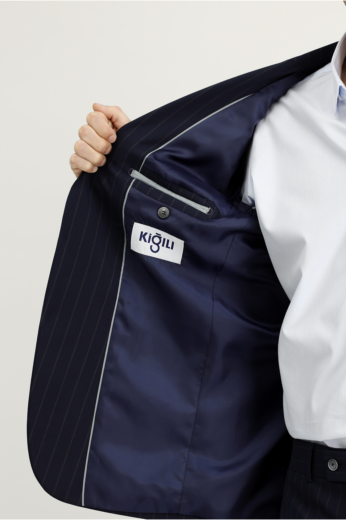 Kiğılı  6 Drop Regular Fit Standart Kesim Çizgili Takım Elbise - Görsel 5