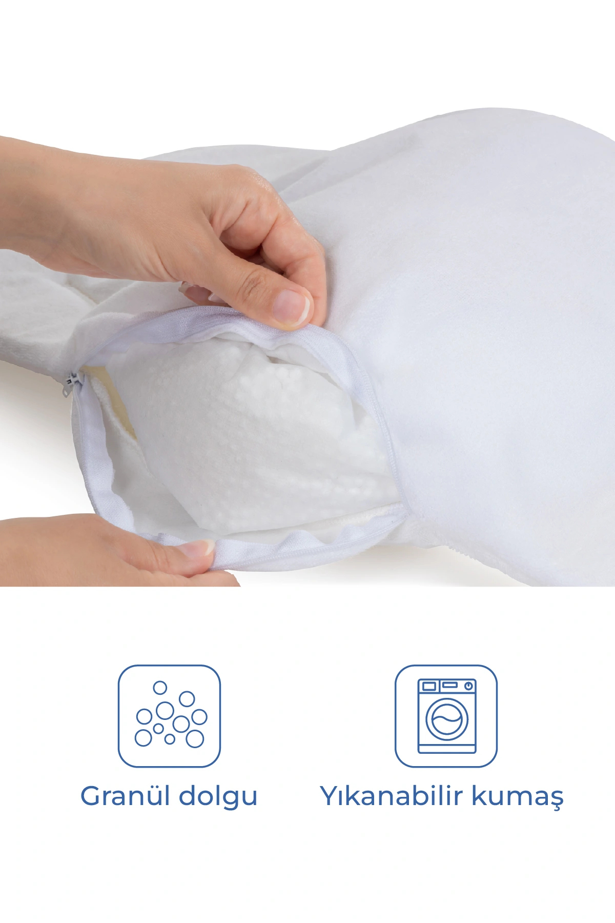 Babyjem Ana Kucağı Bel Desteği Havlu Beyaz fotoğrafı 6 (önizleme)