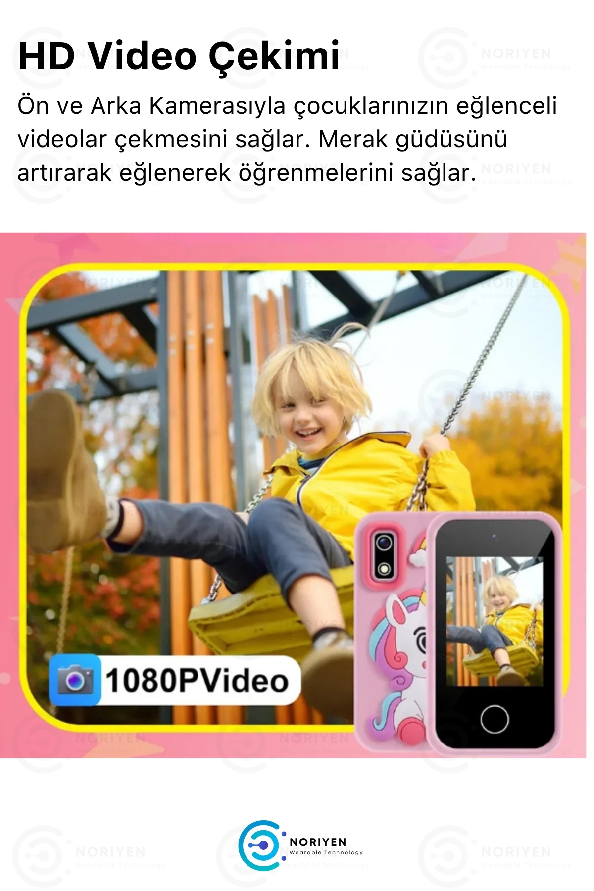Çocuklar İçin Akıllı Cep Telefonu - Sim Kartsız - İnternetsiz Çift Kameralı Müzik Kamera Telefon