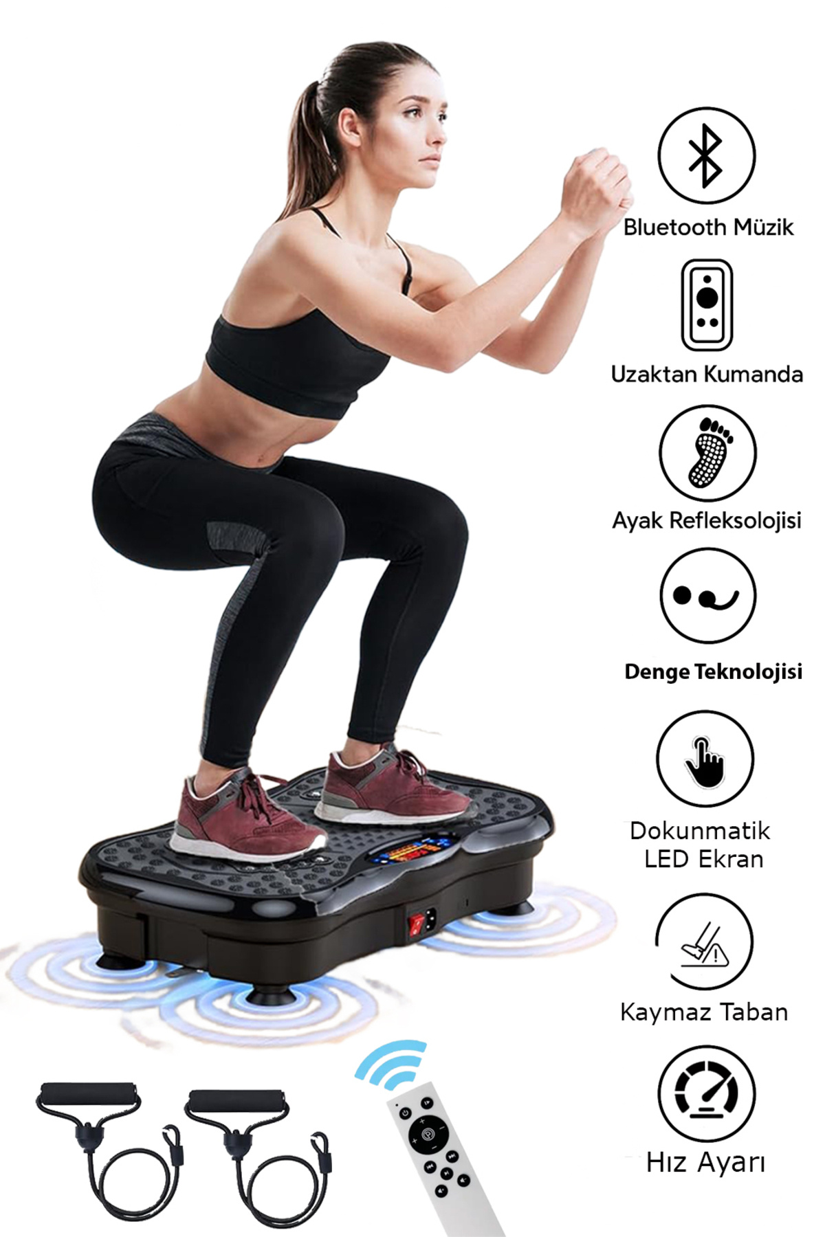 Yasomi Vibrostar TH-0070-E Bluetoothlu 3D 5 Programlı Titreşimli Egzersiz Aleti