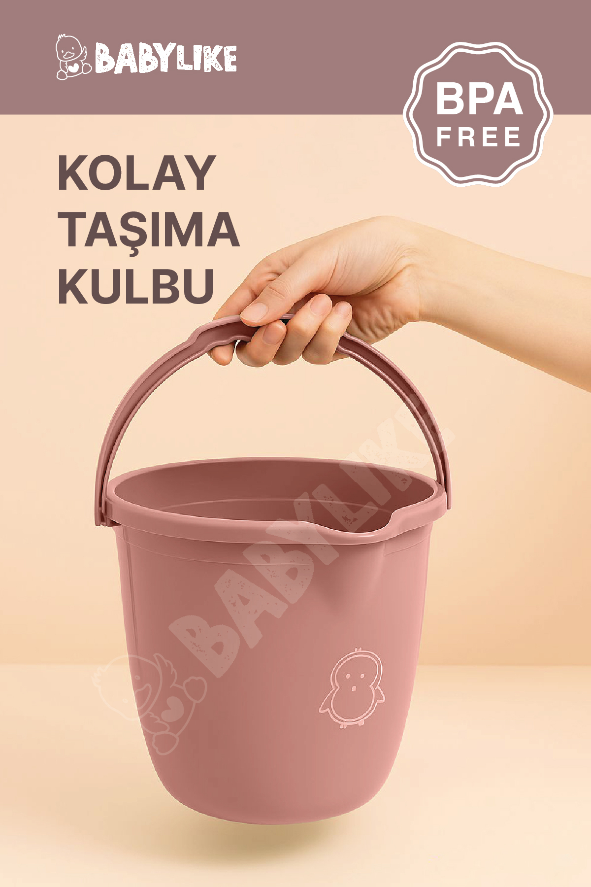 Babylike Çocuklar için 2'li Banyo Seti- Kulplu Kova & Oluklu Maşrapa fotoğrafı 2 (önizleme)
