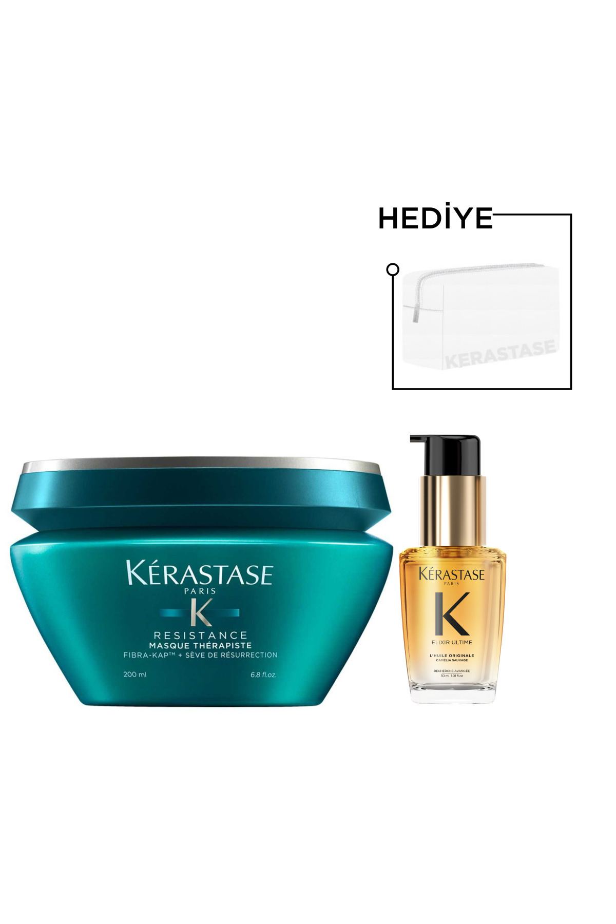 کراستاس درخشش Ultime Resistance & Elixir برای موهای آسیب دیده - ماسک و روغن