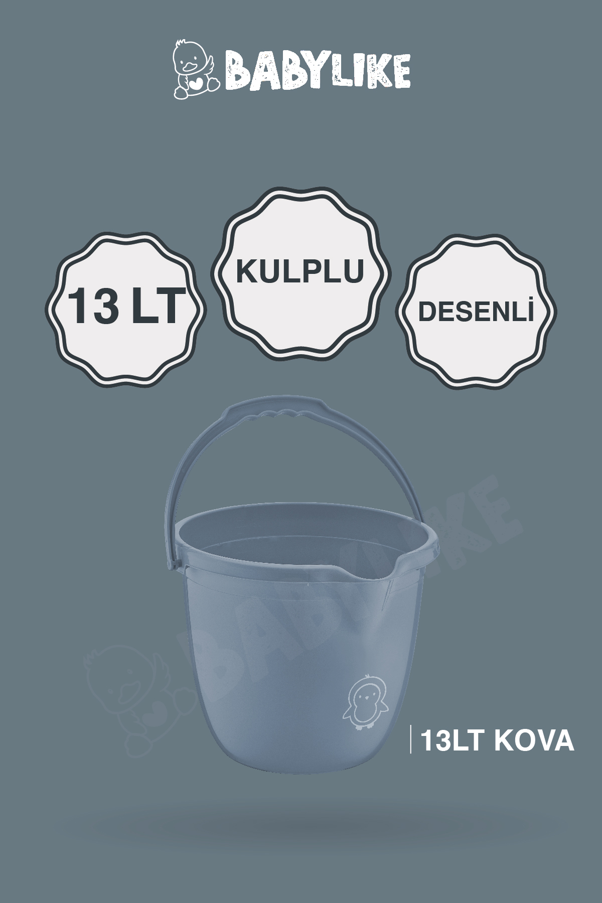 Babylike Çocuklar için 2'li Banyo Seti- Kulplu Kova & Oluklu Maşrapa fotoğrafı 3 (önizleme)