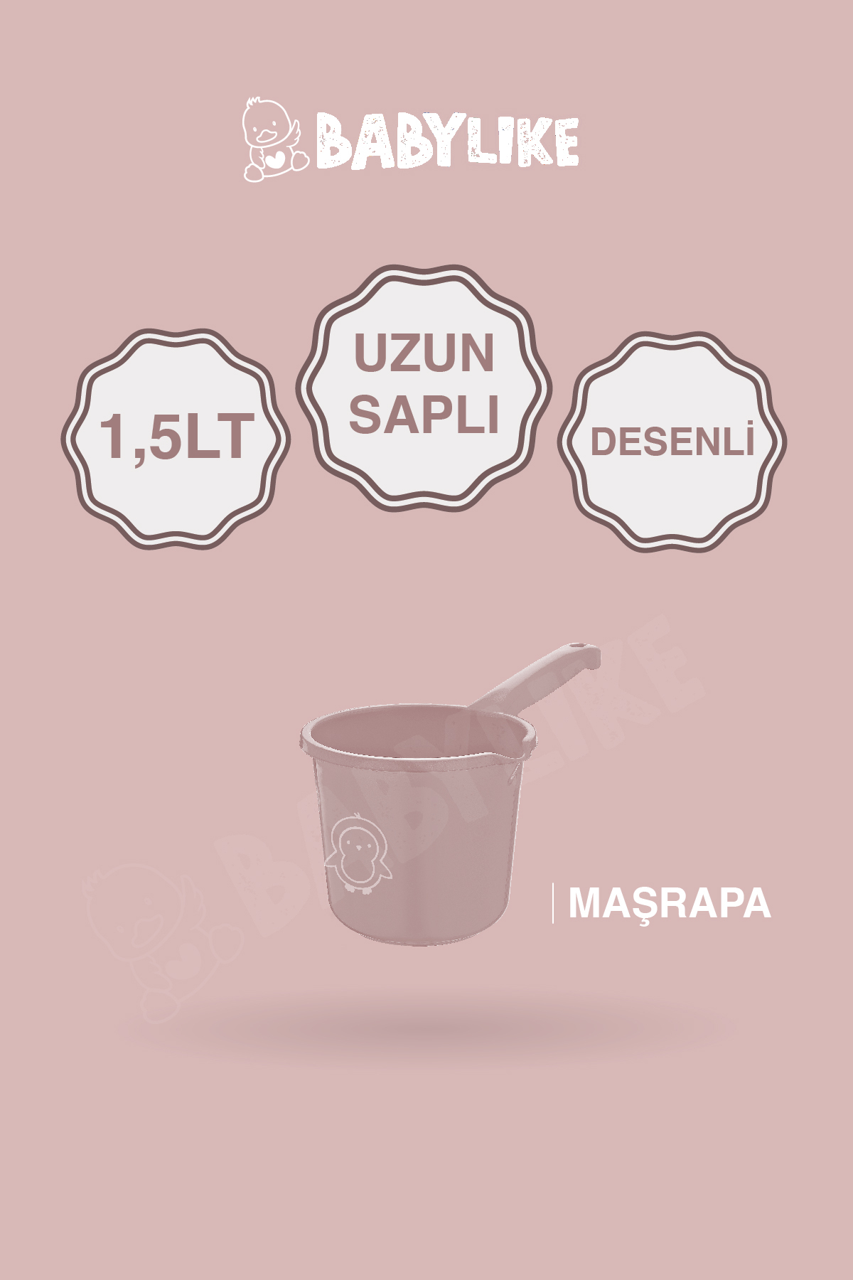 Babylike Çocuklar için 2'li Banyo Seti- Kulplu Kova & Oluklu Maşrapa fotoğrafı 4 (önizleme)
