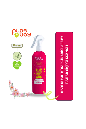 pupsjoy Kedi Kumu Koku Giderici Sprey Bahar Çiçekleri Esanslı Özel Formül