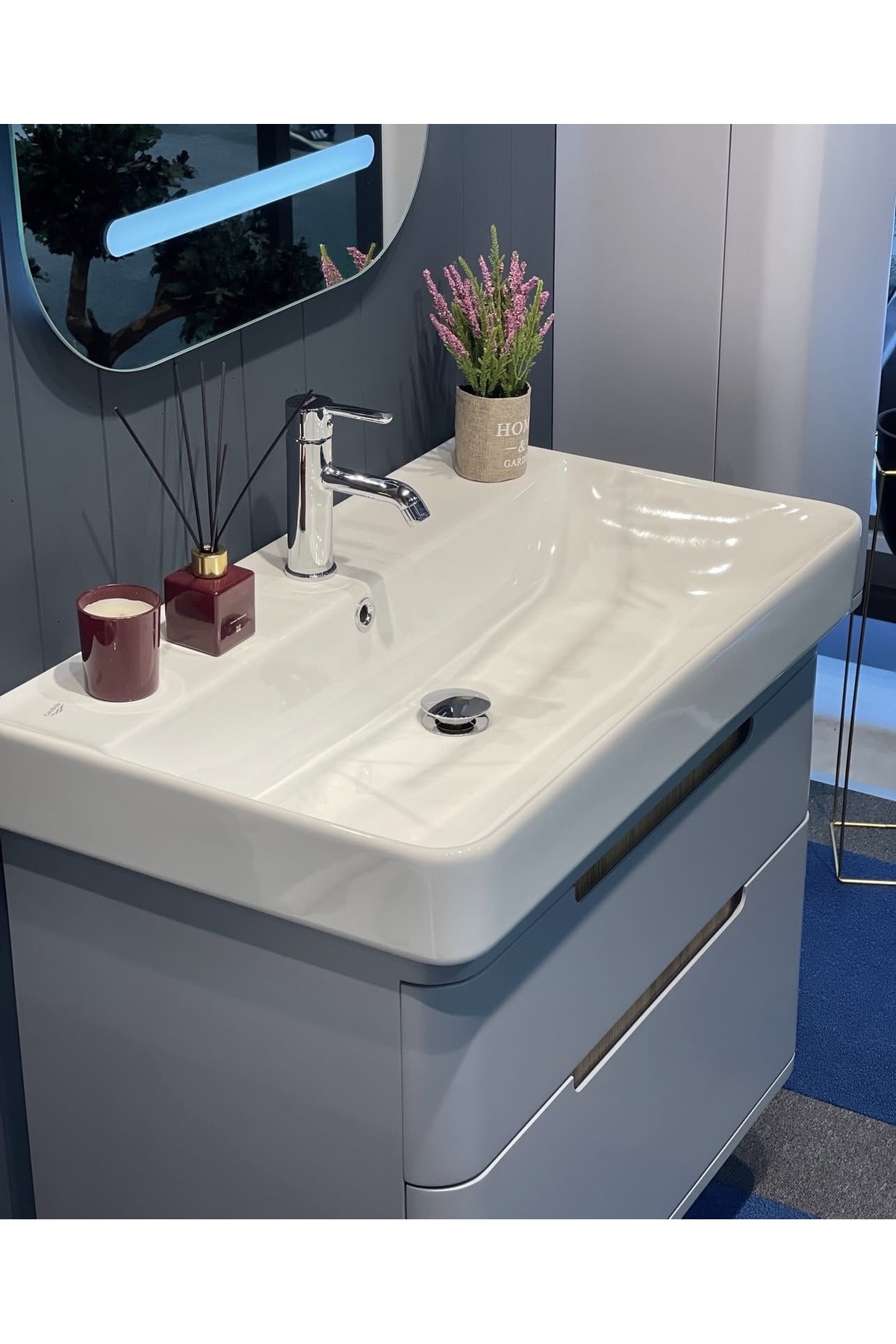 TURKUAZ Cerastyle Hera 80 Cm Tezgah Üstü & Dolap Uyumlu Lavabo