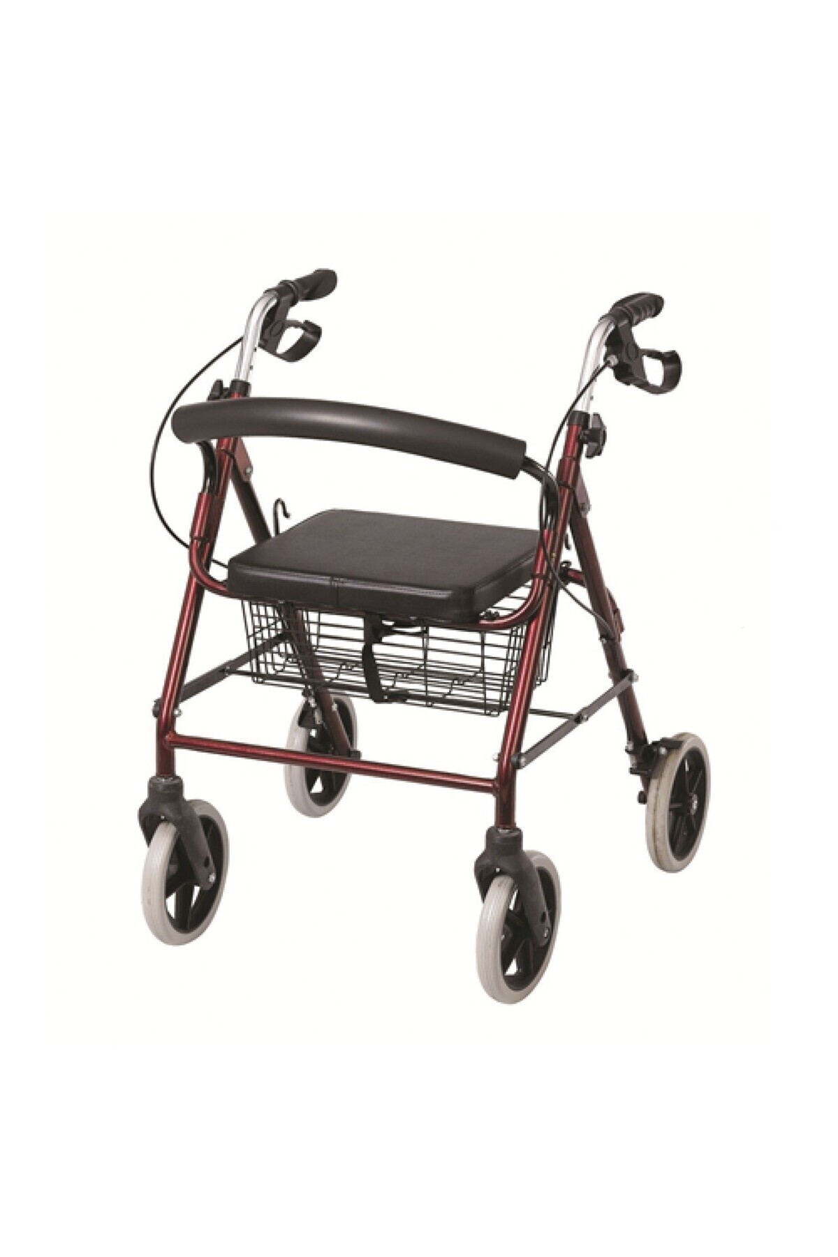 Genel Markalar Alüminyum Walker ( Rollator ) 4 tekerli sepetli yaşlı yürüteci frenli çantali yürüteç