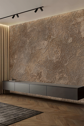 dreamwall Kahverengi Doku Görünümlü Minimalist Tekstil Duvar Kağıdı