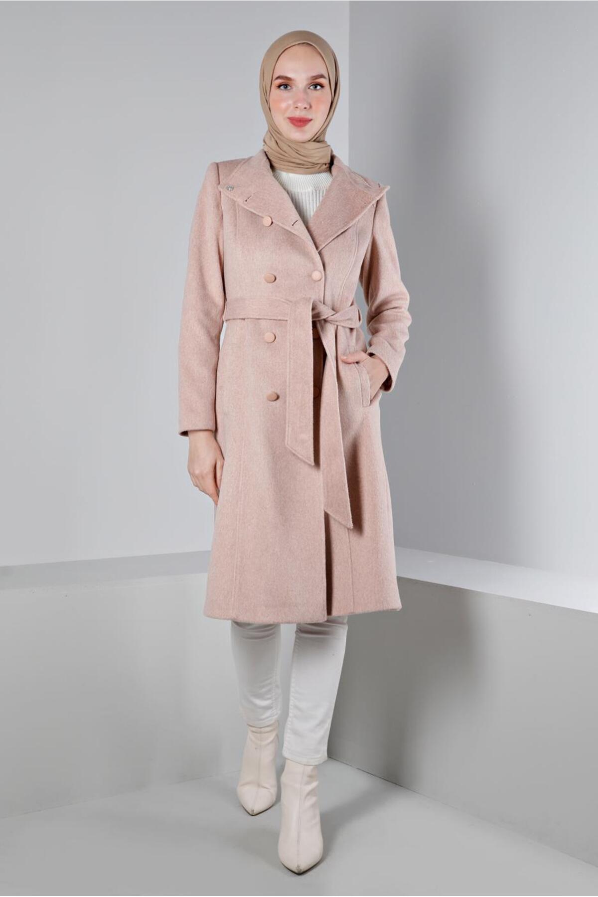 آلوینا کت دکمه‌دار کمربنددار ۹۰۳۷۶