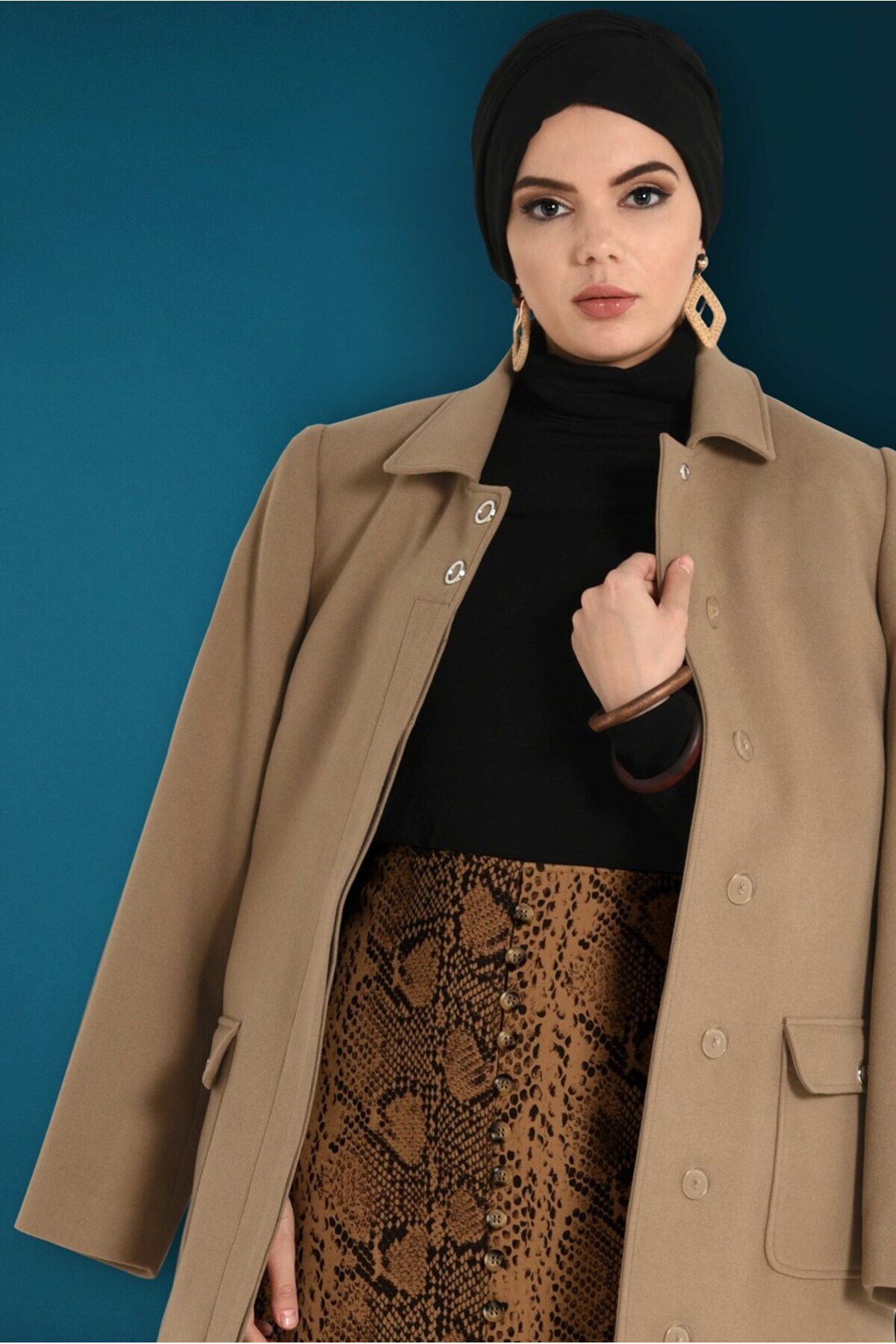 آلوینا کت جیب‌دار دکمه‌دار مخفی ۹۷۹۲