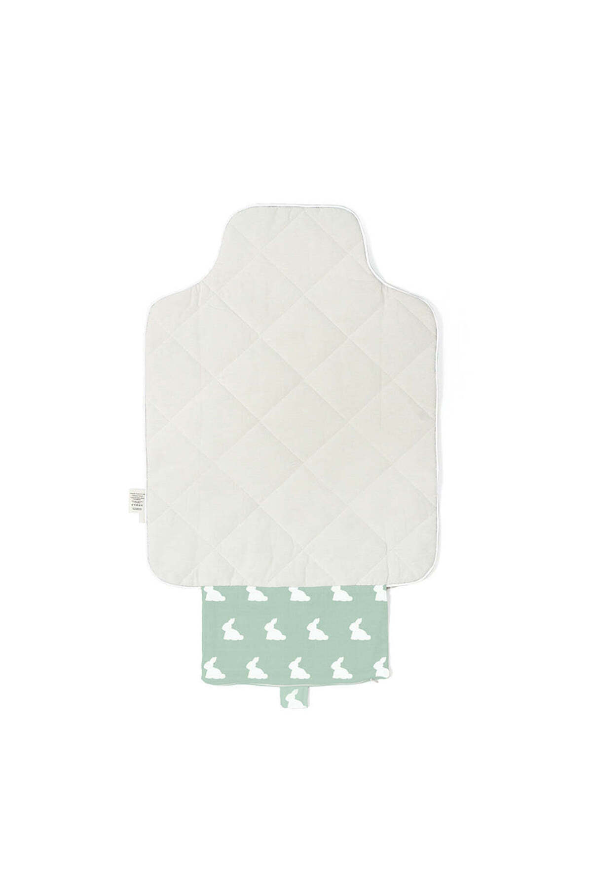 Deux Lapins %100 Pamuk Çantalı Pratik Katlanabilir Alt Değiştirme Matı - Mono Lapin Matcha Green fotoğrafı 3 (önizleme)