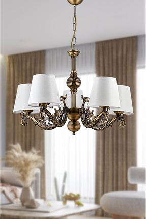 DEDE BEŞ KOLLU SAVA ZAMAK AVİZE ESKİTME ŞAPKALI