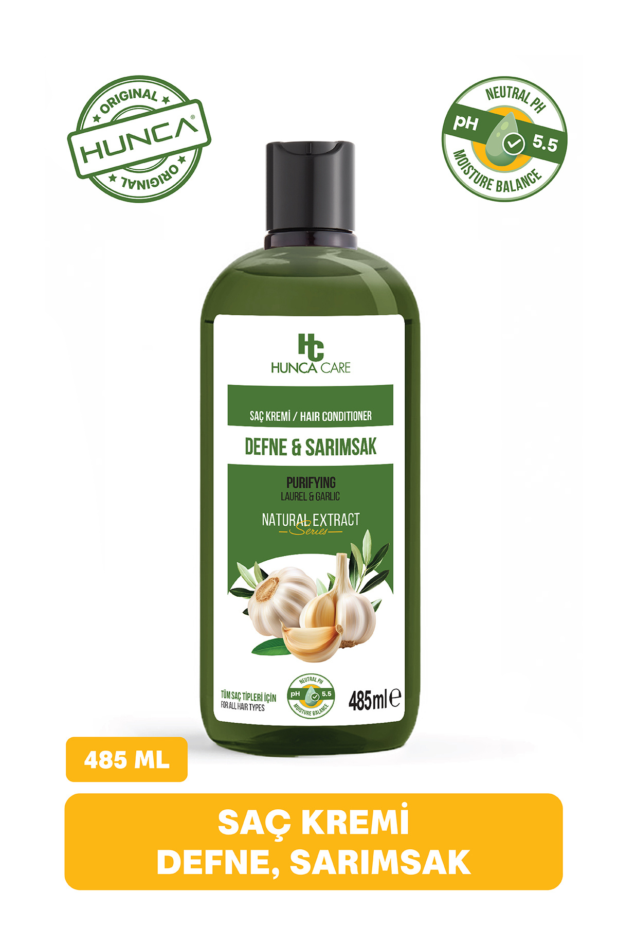 Hunca Care Defne ve Sarımsaklı Saç Kremi 485 ml