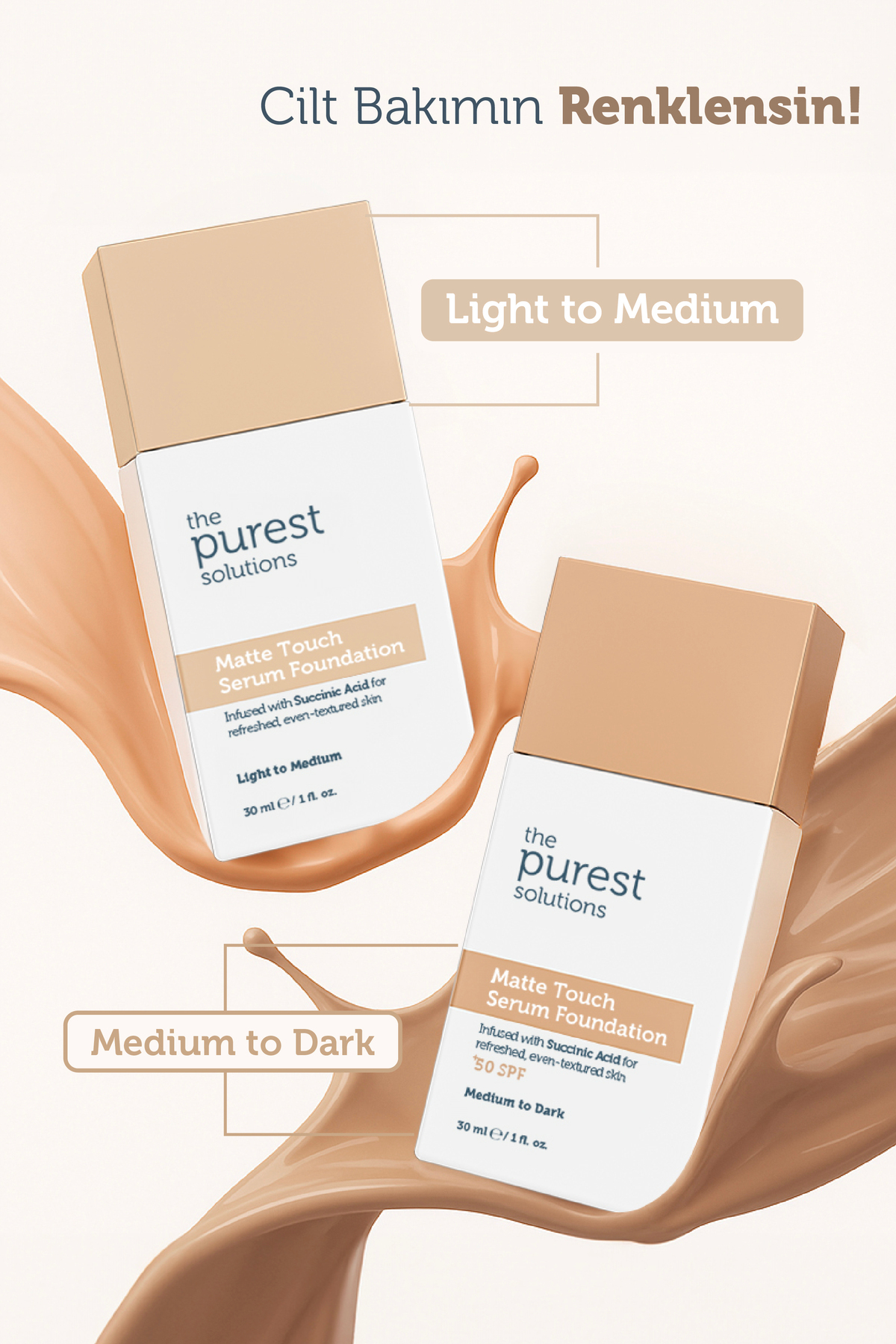 سرم متعادل کننده چربی و مات کننده پوست SPF 50+، 30 میلی لیتر - رنگ روشن / متوسط ​​— بژ TPS401 — تصویر 6 از 7