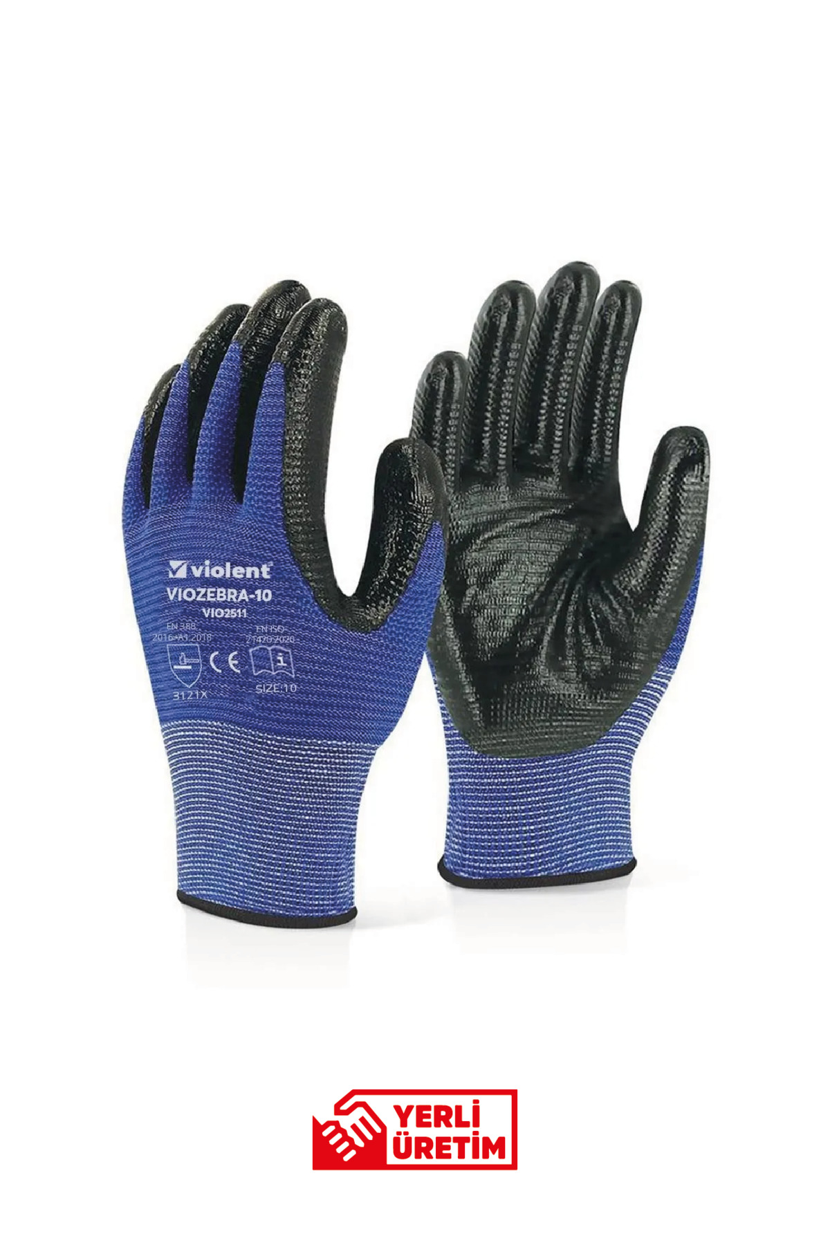 VİOLENT Viozebra 2511 Nitril Kaplı İş Eldiveni | Yağ Tutmaz
