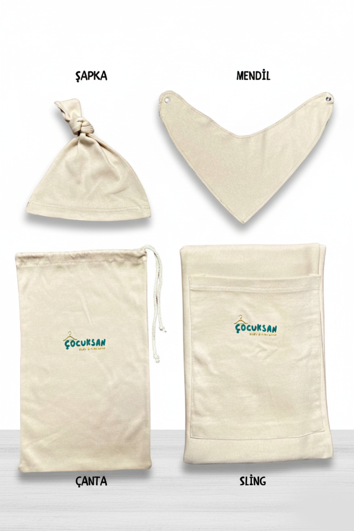 Çocuksan Baby&Kids Wear Anne-bebek Konforu Için Cepli Krem Bebek Taşıma Anakucağı – Pratik Ve Şık Sling Tasarım fotoğrafı 4 (önizleme)