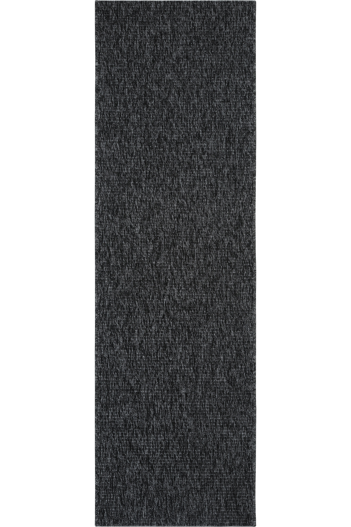 Milano 663 Black Sisal Textured Flat Carpet Runner Easy to Clean Summer Thin Cut Hallway Rug