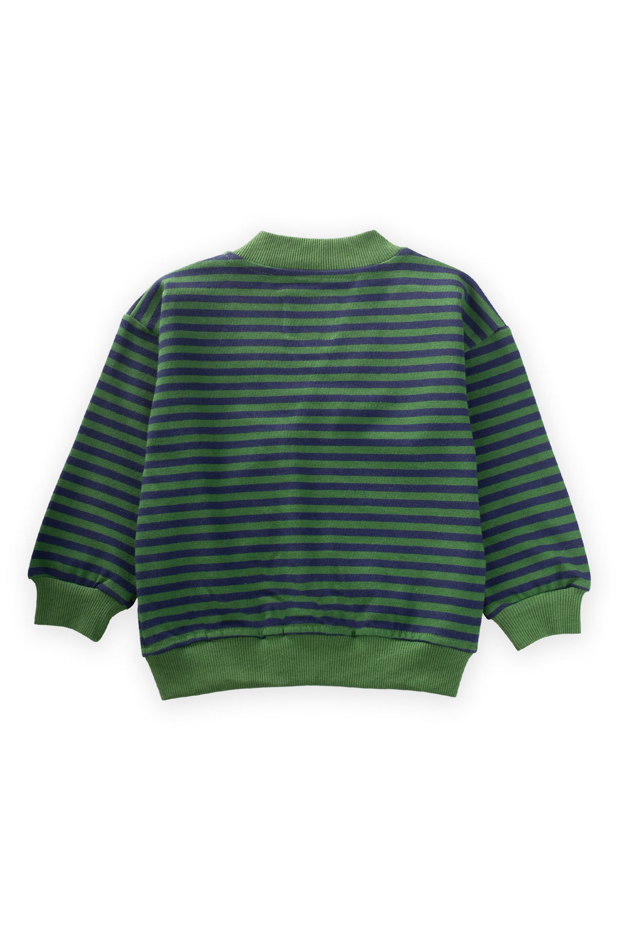 Cigit Çizgili Triko Hırka 0-4 Yaş Haki Lacivert fotoğrafı 2 (önizleme)