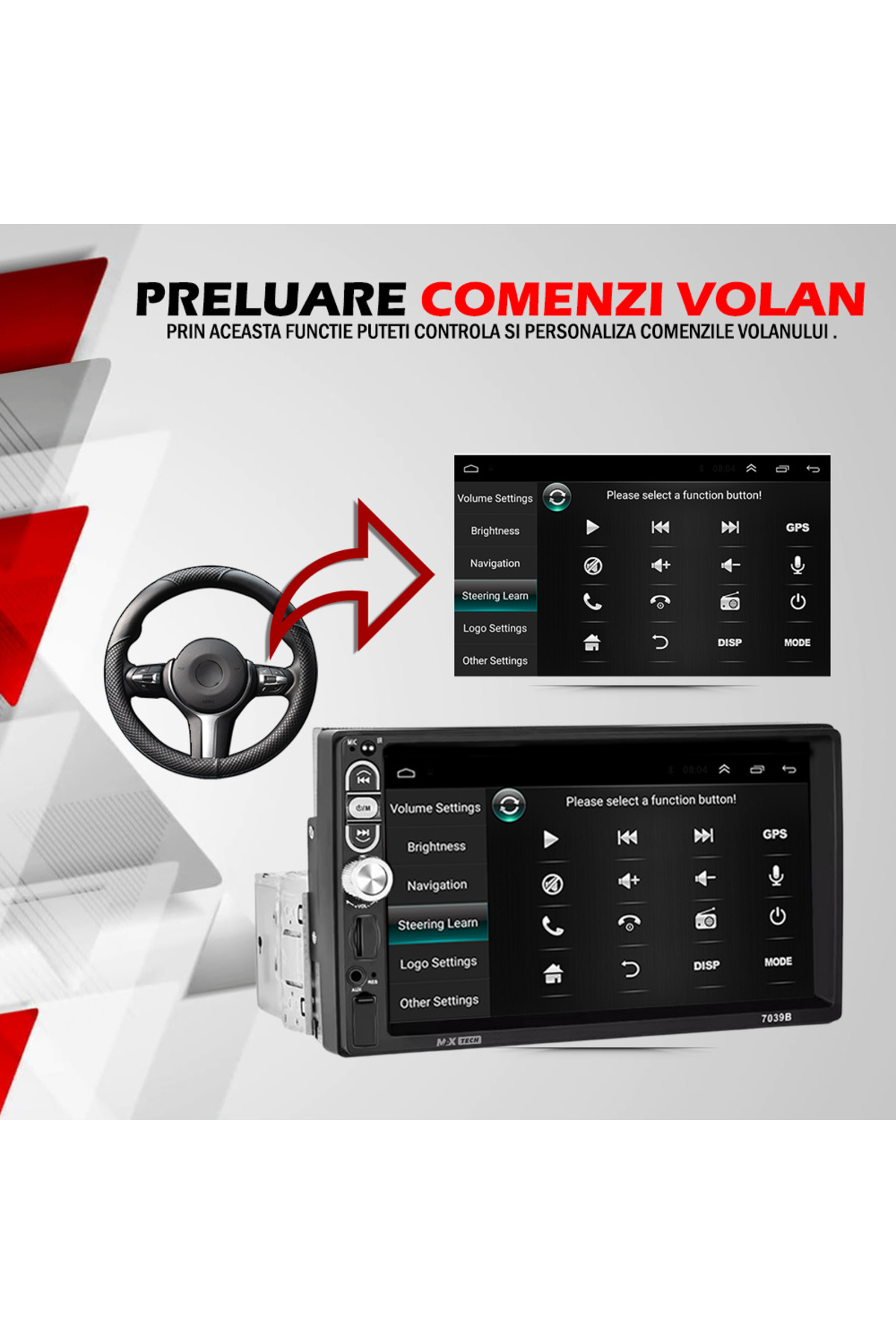 Maxtech Auto MaxTech Player MP5 universal Carplay și Android Auto 1 Din, MaxTech ...