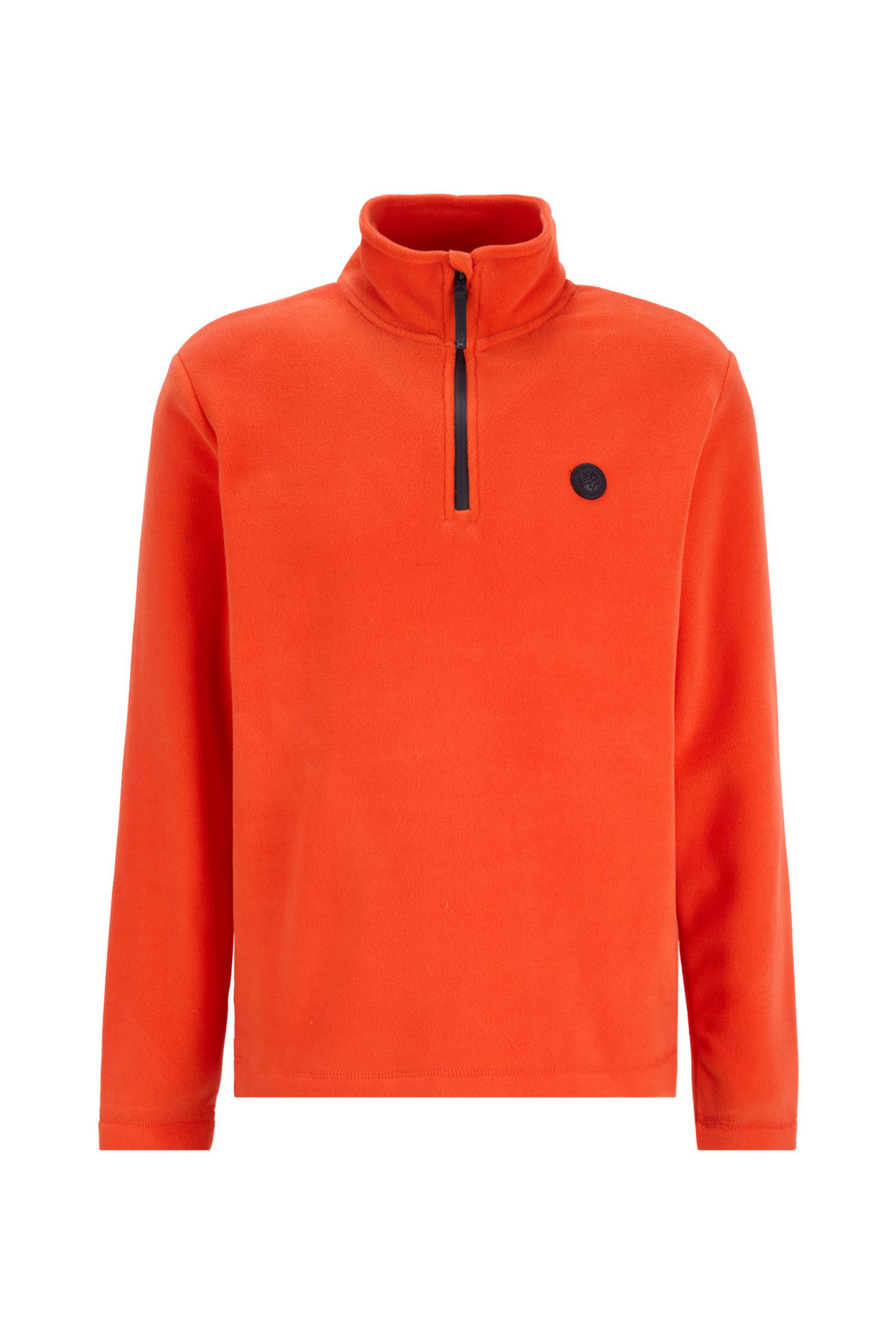 دیسکاوری اکسپدیشن سویشرت مردانه یقه زیپ‌دار ساده و نارنجی رنگ D5WM-SWT3300 از جنس پشم قطبی