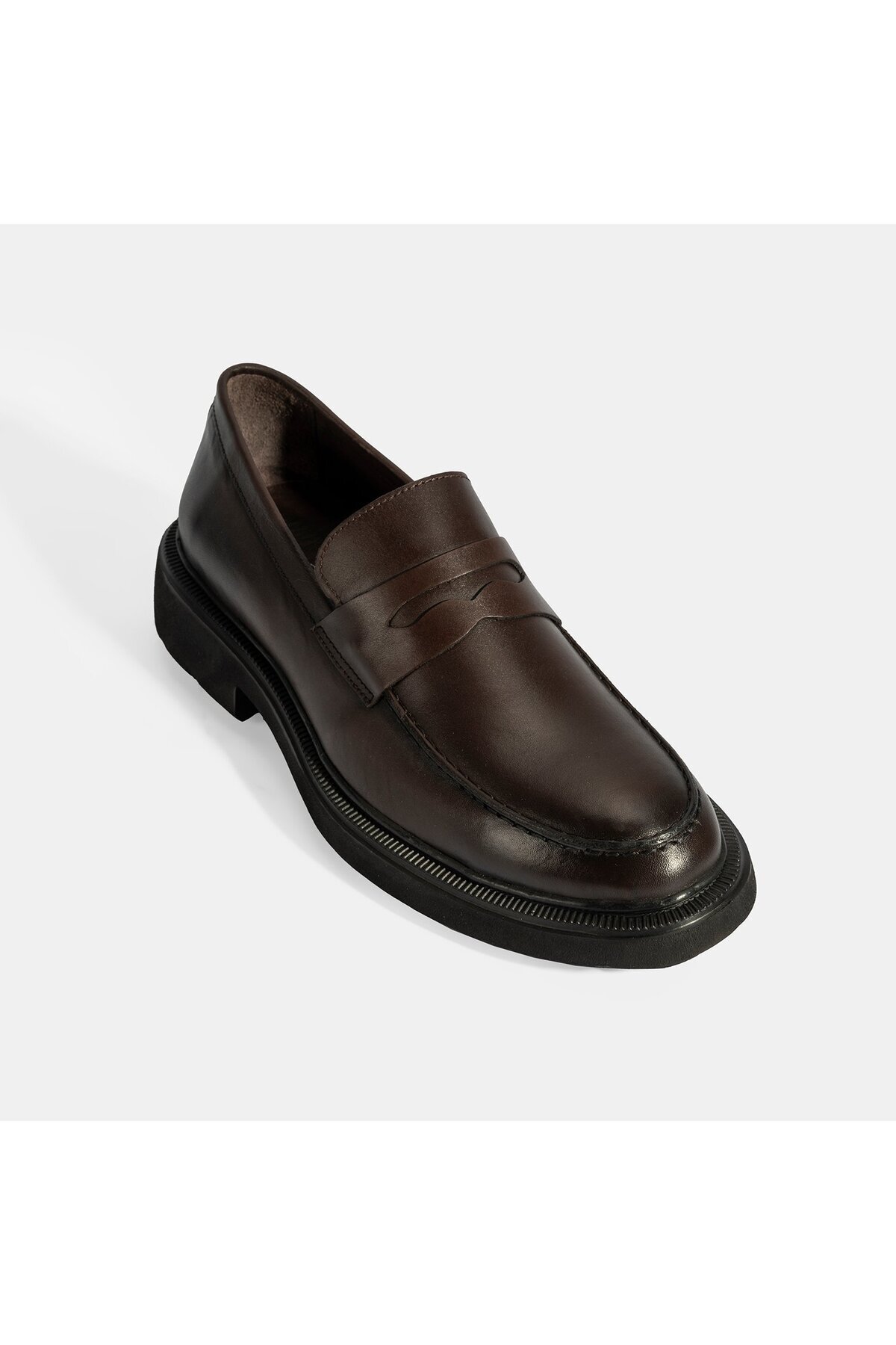Desa Erkek Kahve Deri Loafer görsel 5