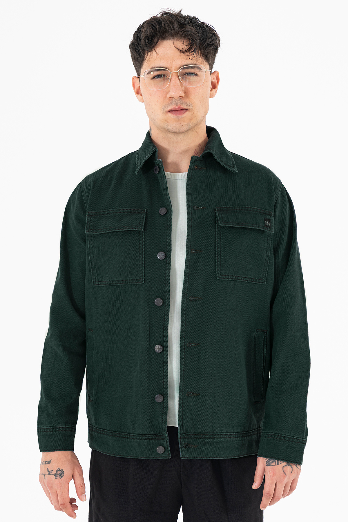 Souris  Erkek Nefti Kot Ceket Relax Fit Rahat Kalıp - Görsel 4