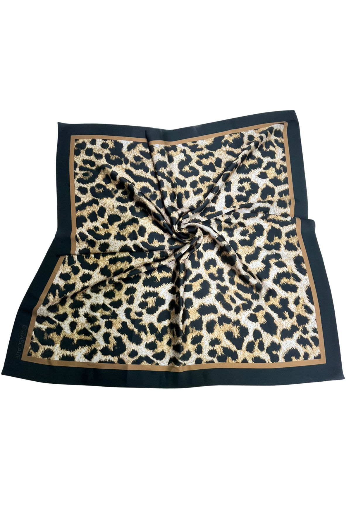 tarzınısec Desenli Fular Leopar Estacraft Şal Bandana 70x70cm görsel 4