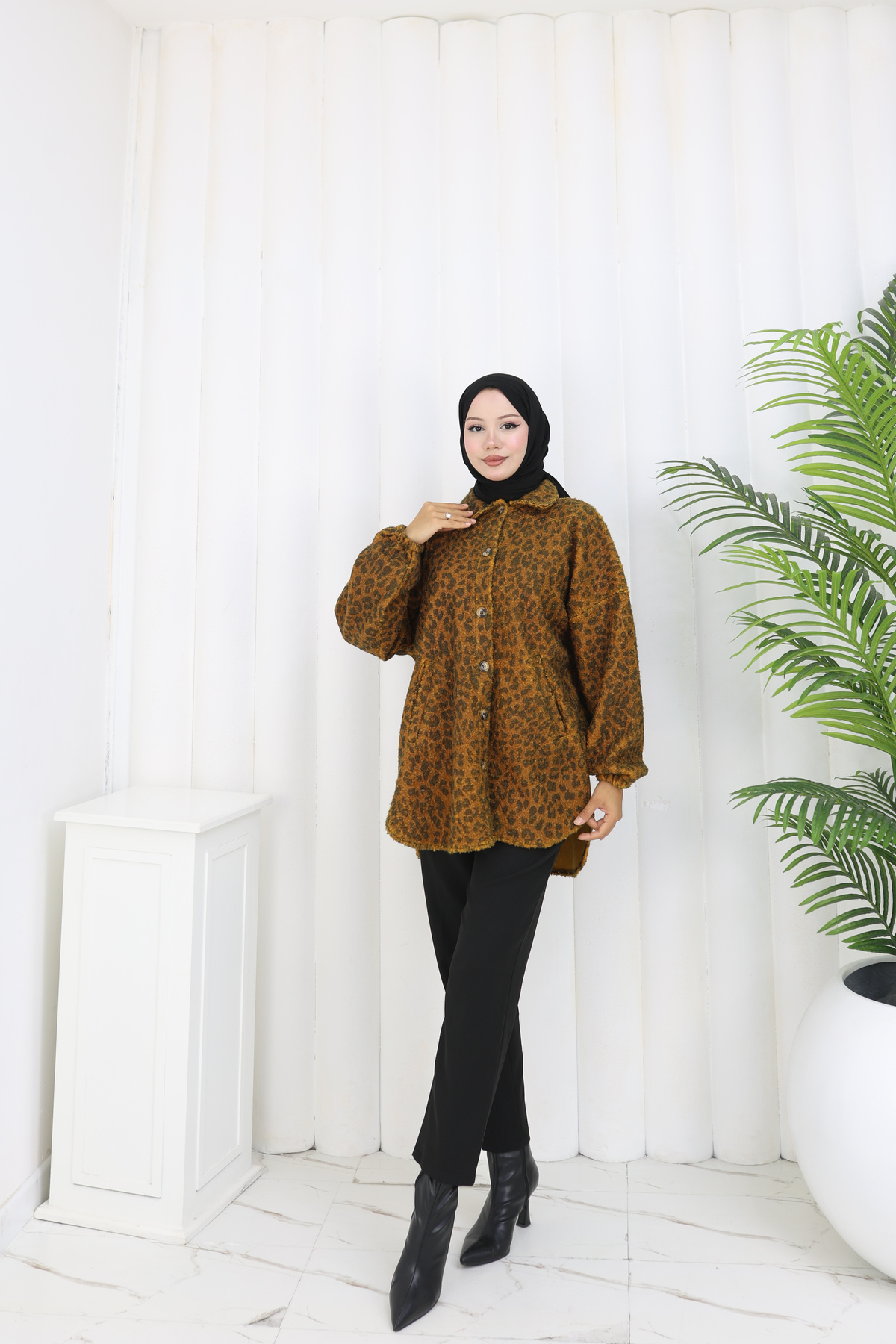 POM POM BOUQUET FABRIC STANDARD SIZE SHIRT JACKET