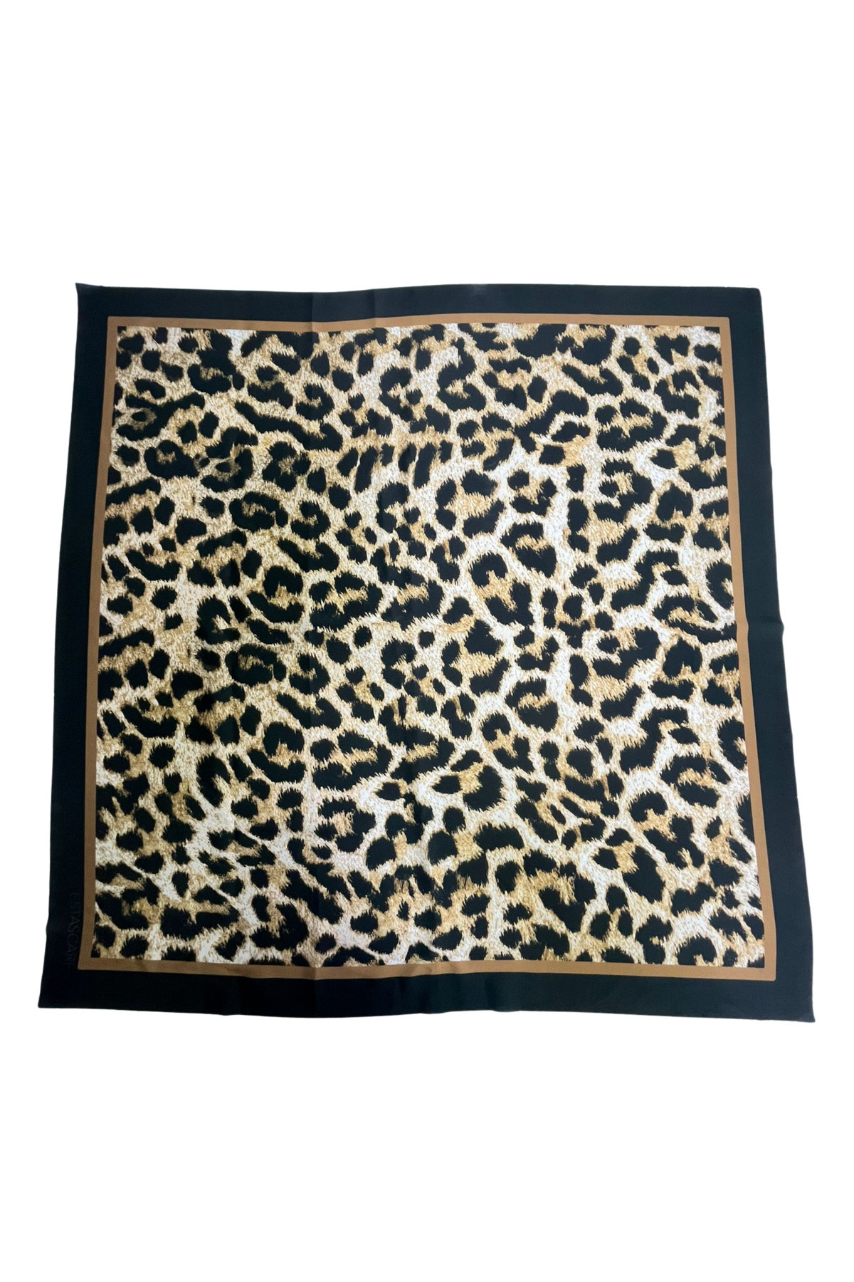 tarzınısec Desenli Fular Leopar Estacraft Şal Bandana 70x70cm görsel 3