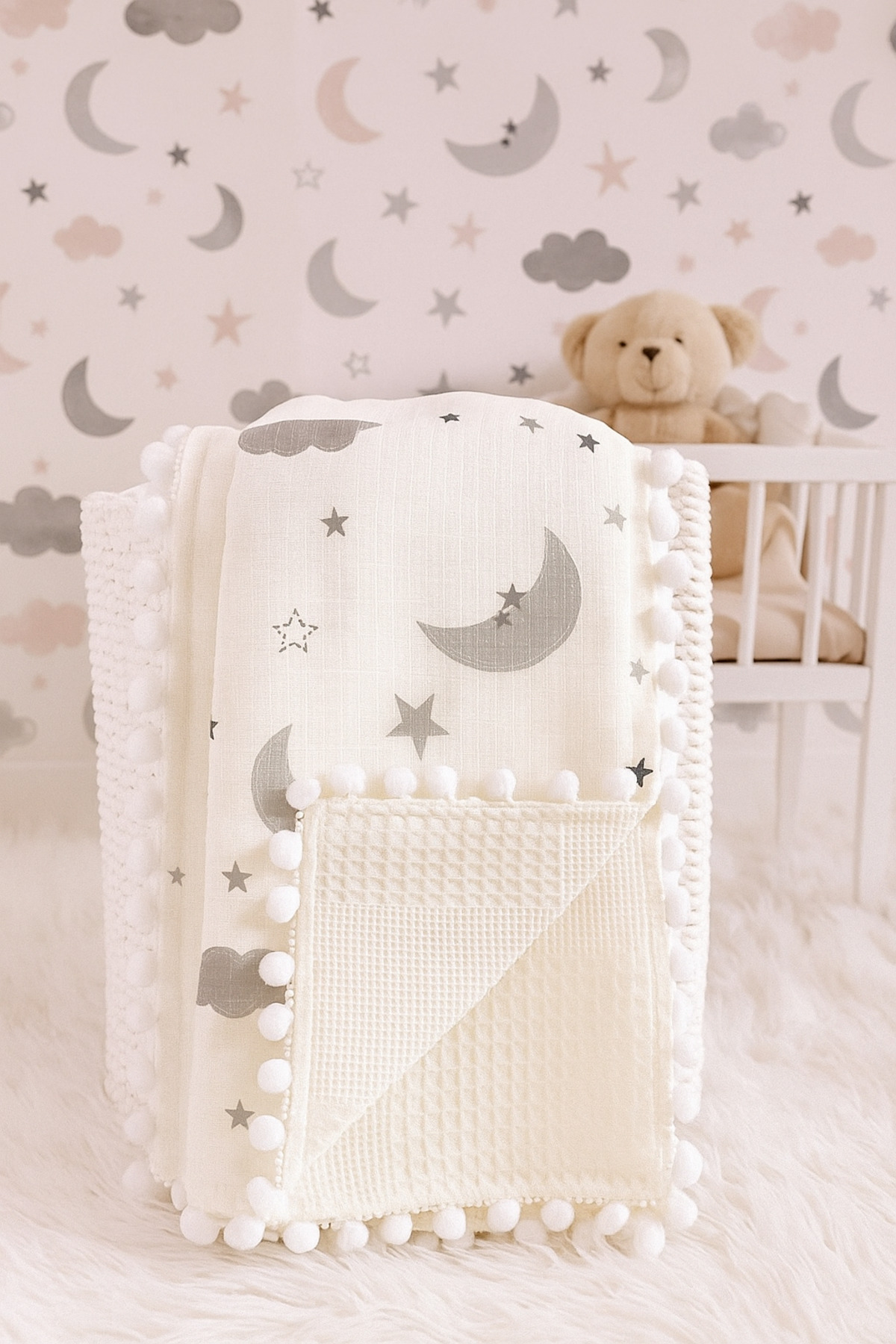 Findlay Baby MÜSLİN BATTANİYE PİKELİ ÇİFT KAT fotoğrafı 6 (önizleme)