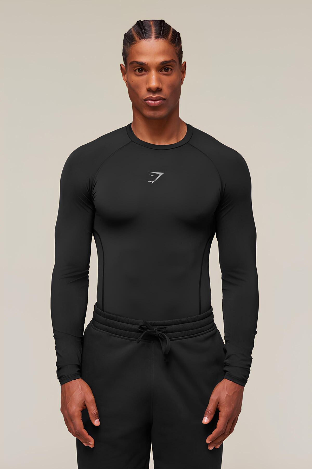 Stylovi GymShark Premium Compression Body - Ultra Esnek, Slim Fit Spor T-Shirt