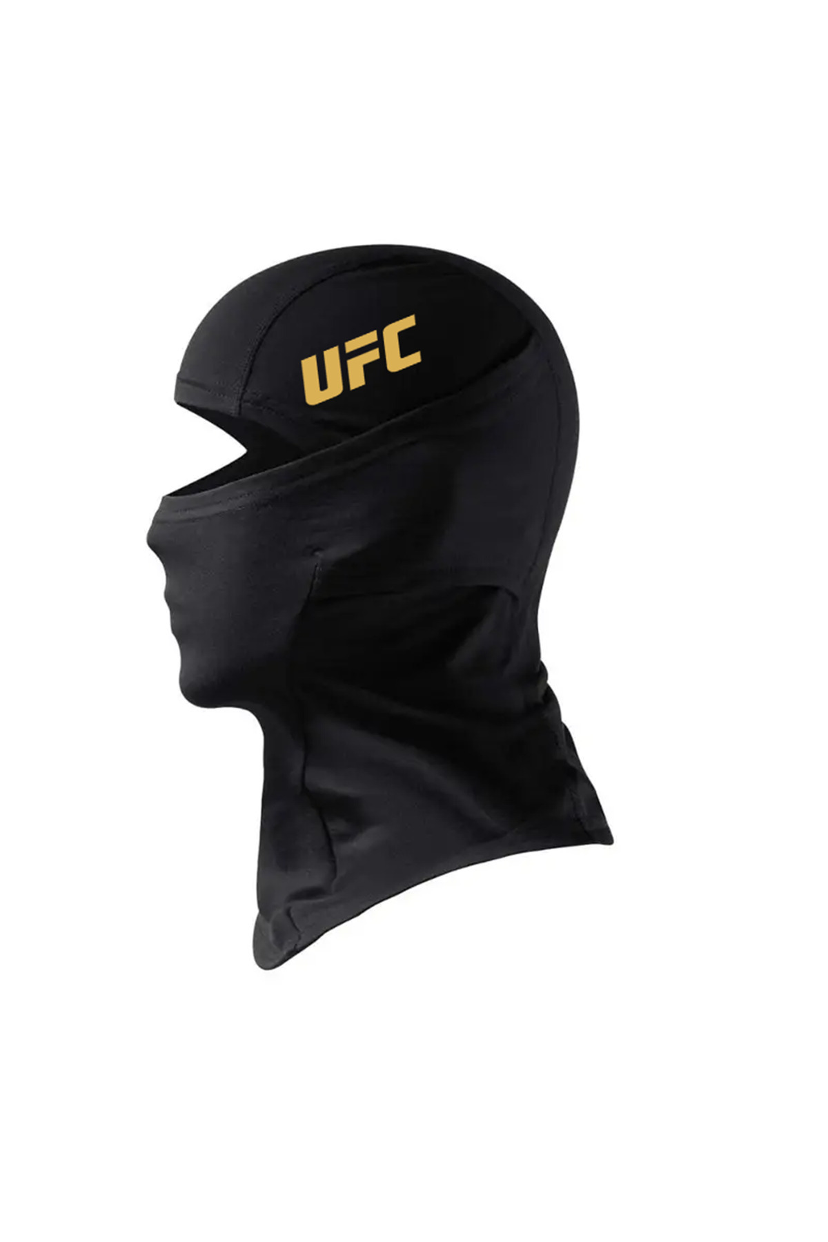 Flex UFC Yazılı Siyah Kar Maskesi Model 4 Balaklava Kış Motor Drill Dövüş Box MMA Kickbox Spor