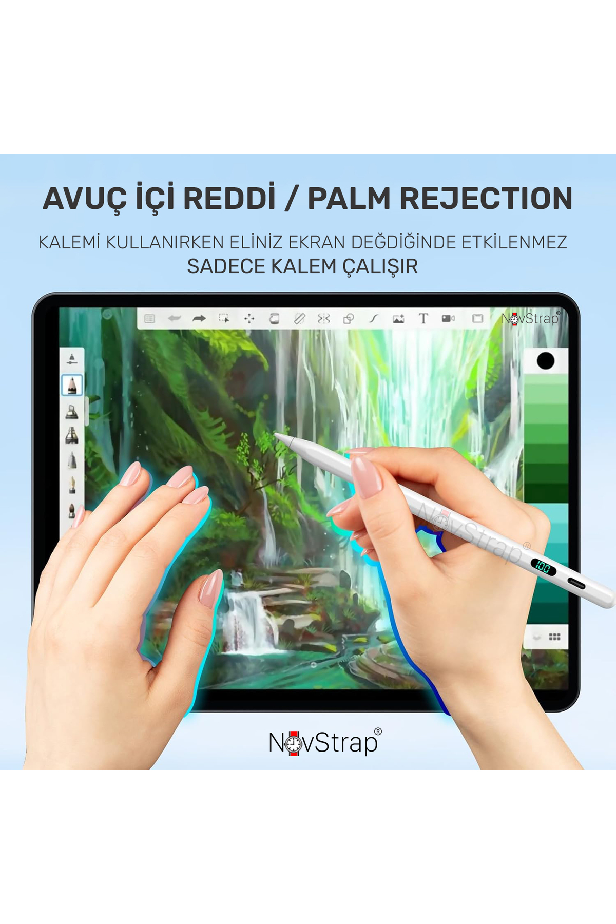 NovStrap Apple iPad Mini 5/6/7 A17 ile Uyumlu Dokunmatik Tablet