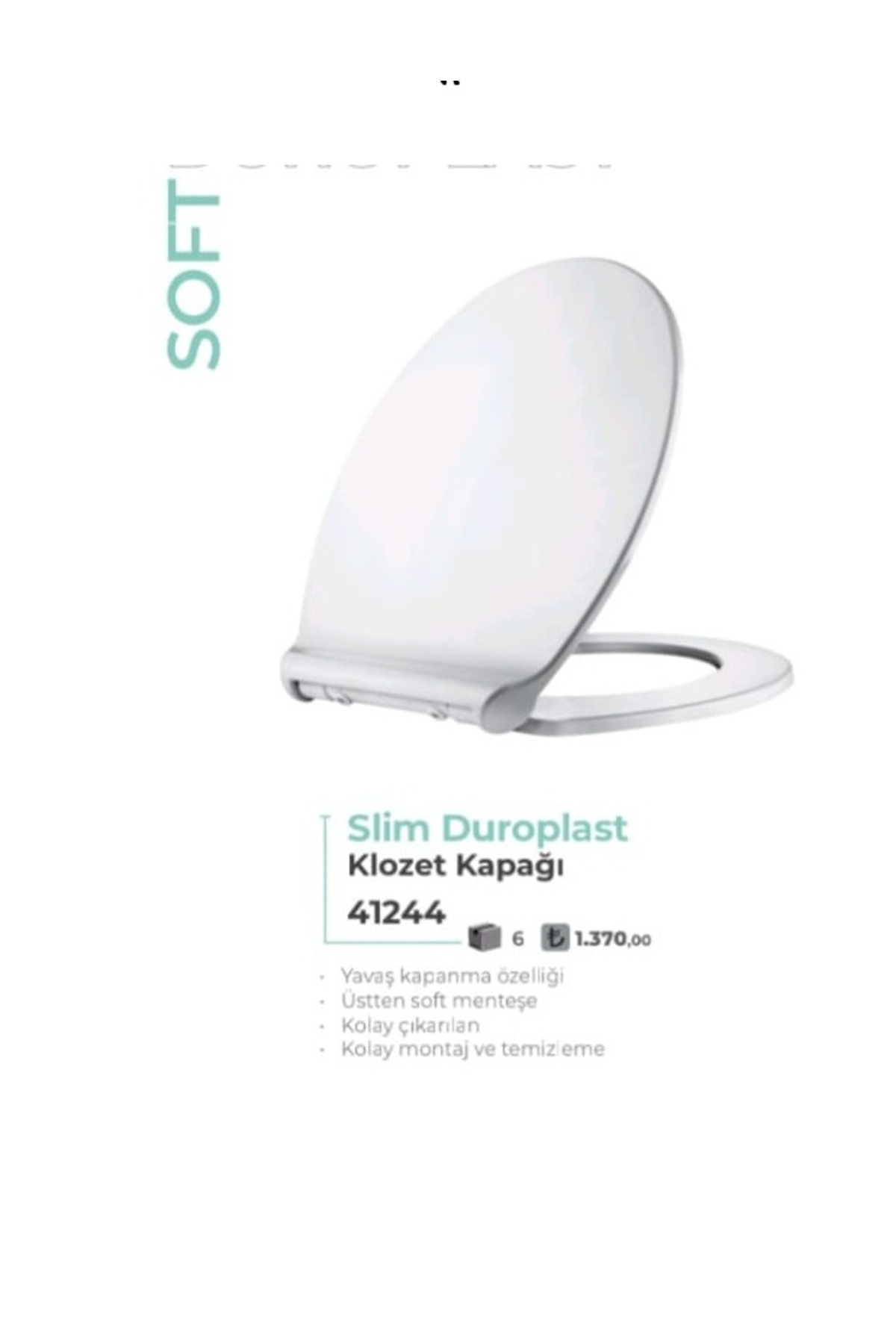 Tema Slim Duroplast Klozet Kapağı