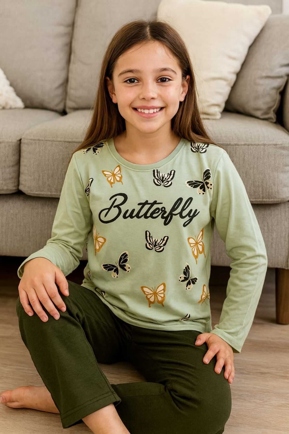 Tenra Kız Çocuk Pijama Takımı %100 Pamuk fotoğrafı 2 (önizleme)