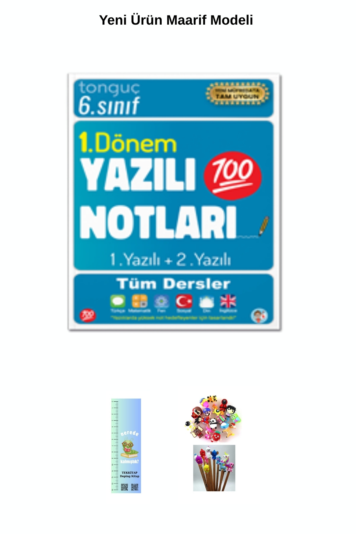 Tonguç Yayınları Tonguç 6. Sınıf Yazılı Notları 1. Dönem 1 ve 2. Yazılı YENİ ÜRÜN (TIRTIL A.+KALEM B.) 2026 MAARİF M.