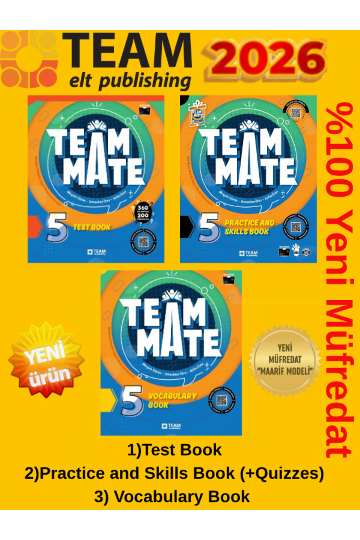 Karma Kitaplar 2025-2026 Team Elt 5.Sınıf Team Mate(Test-Practice