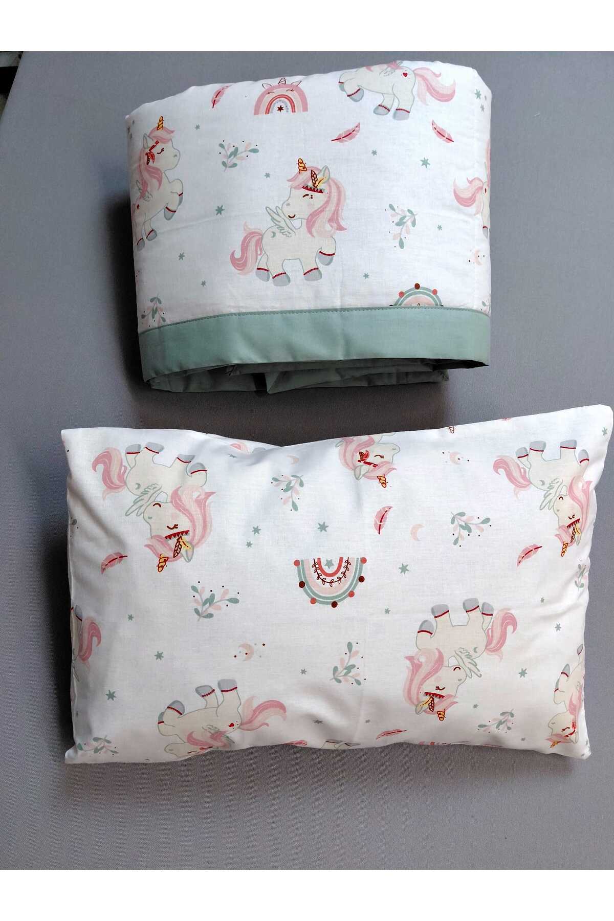 zera collection 4 Parça 100% Organik pamuk Bebek Yorgan Nevresim Takımı bebek seti (Unisex) 3 FARKLI RENK fotoğrafı 4 (önizleme)