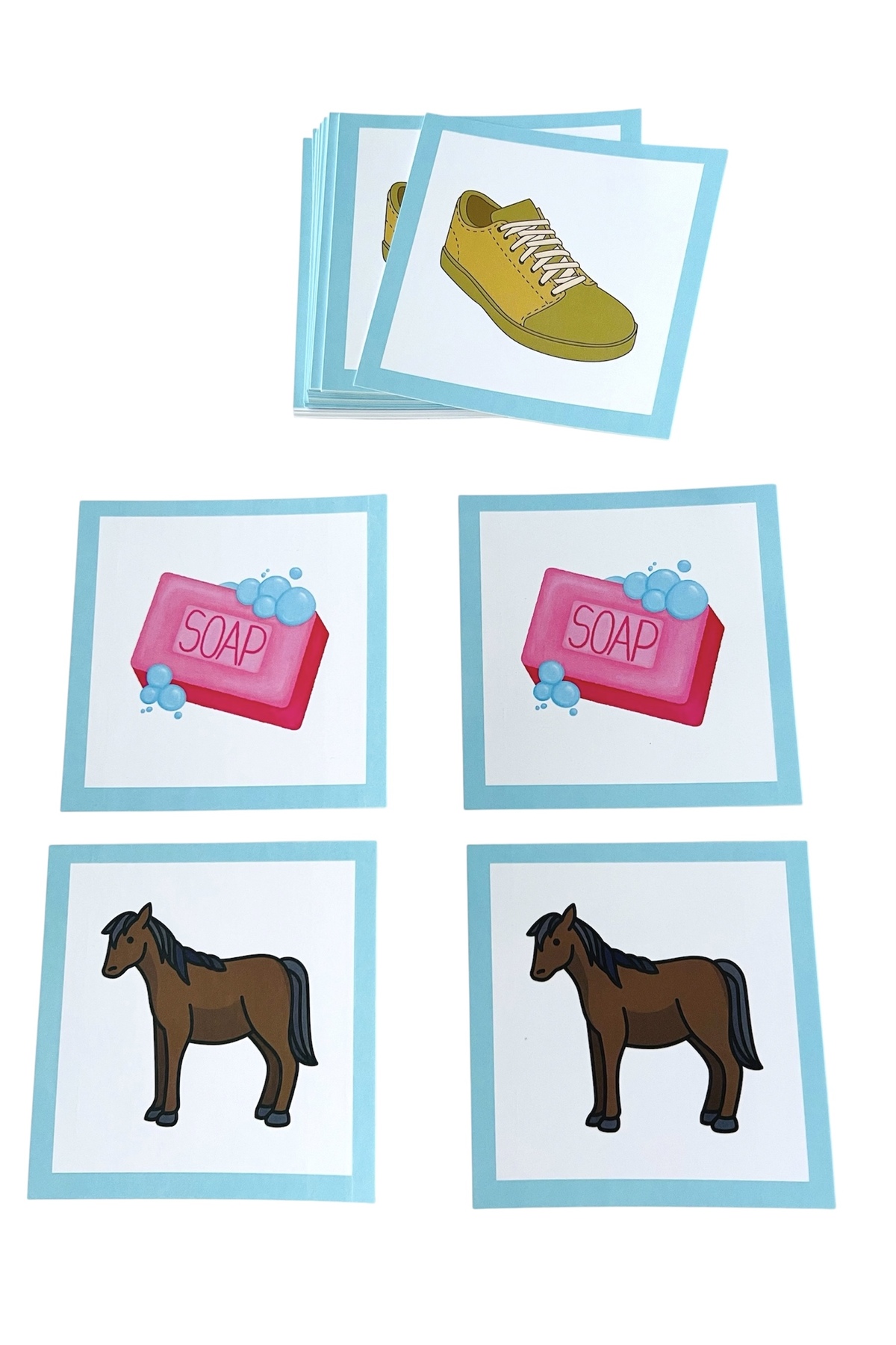 مطابقت تصویری کارت‌ها: ۳۰ جفت، ۶۰ کارت