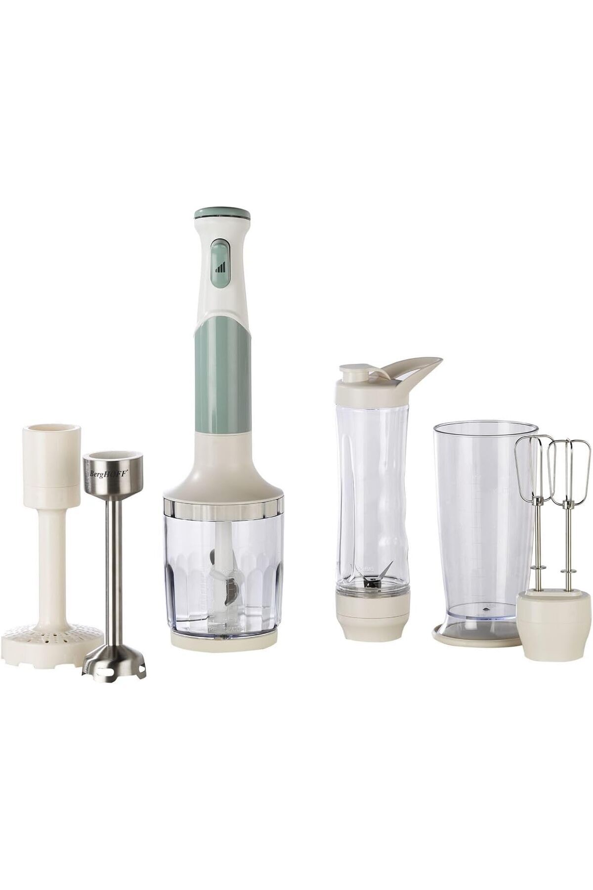 Yıldızan Gem Retro 1200 W El Seti – 800 ml Hazne, 5 Parça Aksesuar, Metal Konektör | Mint Yeşil 777182